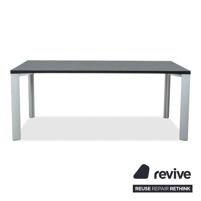 Rosenthal Dining Table Dark Gray Silver Legs 180 X 90 Cm gallery