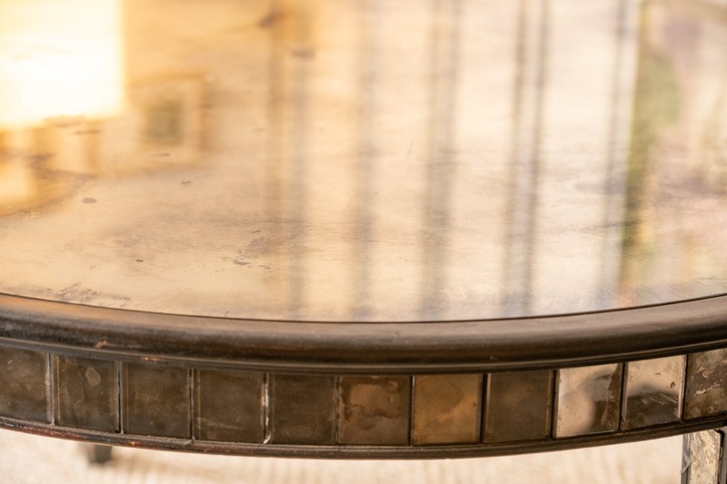 Antique Empire Style Black Lacquer Mirror Table – Original Patina, One of a Kind gallery