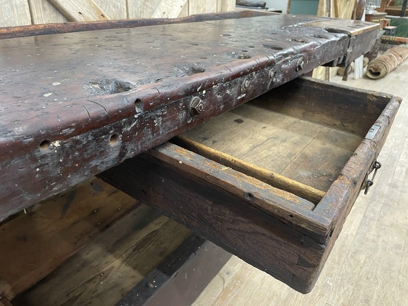 Antique Wood Carvers Workbench Kitchen Island Bar Counter Table gallery