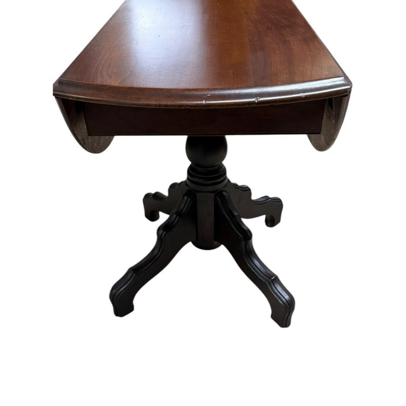 Victorian Walnut Drop Leaf Table with Urn Pedestal –1890s #22517 gallery