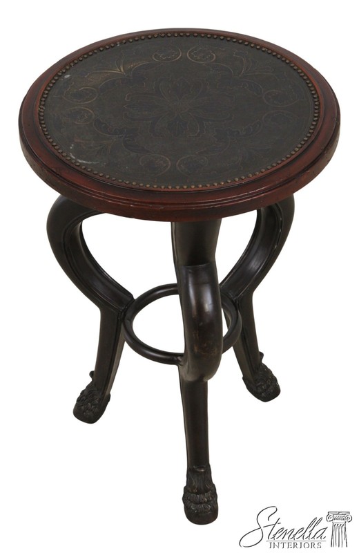 L72505: MAITLAND SMITH Mahogany And Metal Round End Table