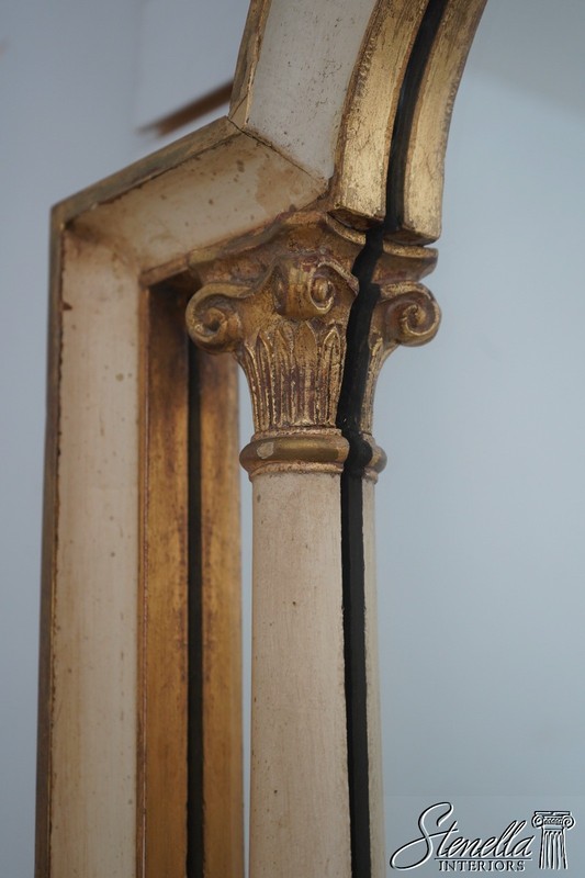 L70476: PALLADIO Vintage Italian Creme Painted Console Table w. Mirror gallery