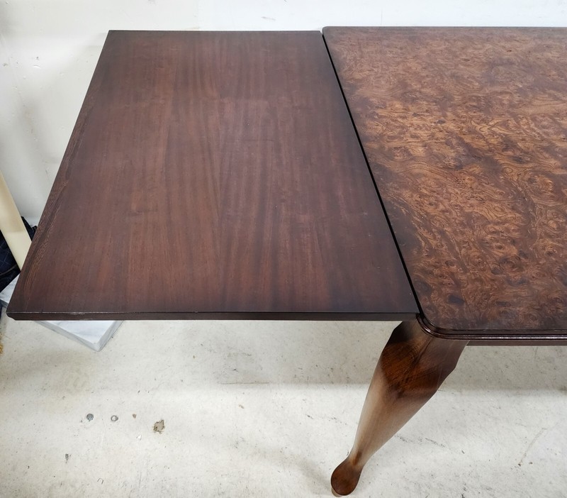 French Dining Table High Gloss Birdseye Maple Extendable gallery