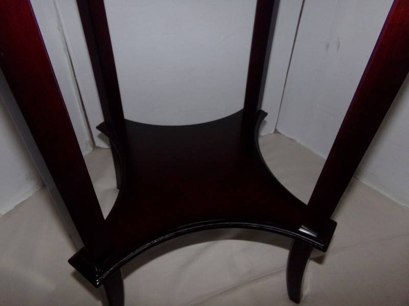 Vintage 2004 The BOMBAY Company Cherry Color Wooden Table 26"H gallery