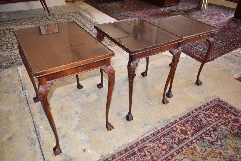Antique Mahogany Stacking End Tables, a set of 3-Grandma gallery