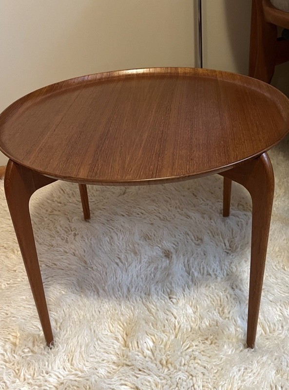 Vtg Danish Mid Century Modern Teak Tray Table Engholm & Willumsen Fritz Hansen gallery