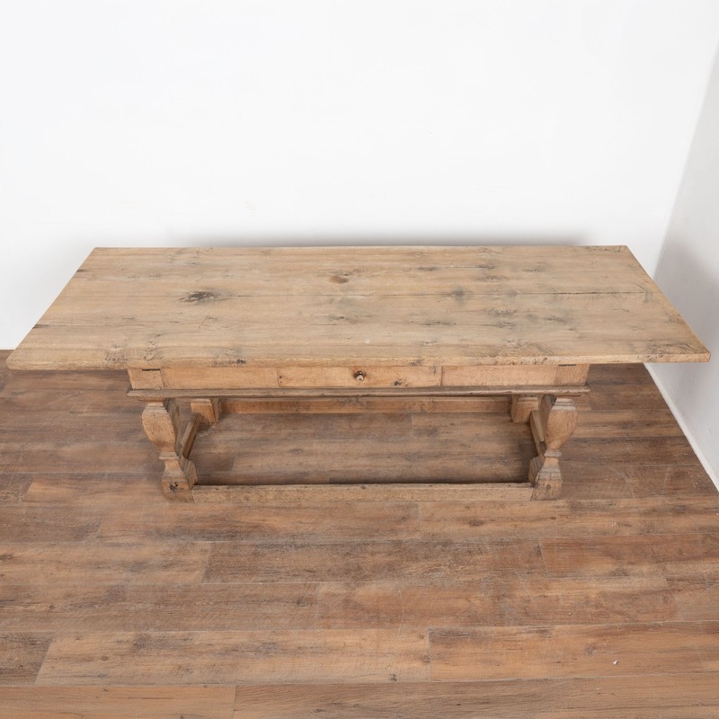 Late 18th Century Danish Baroque Oak Refectory Library Table Console gallery