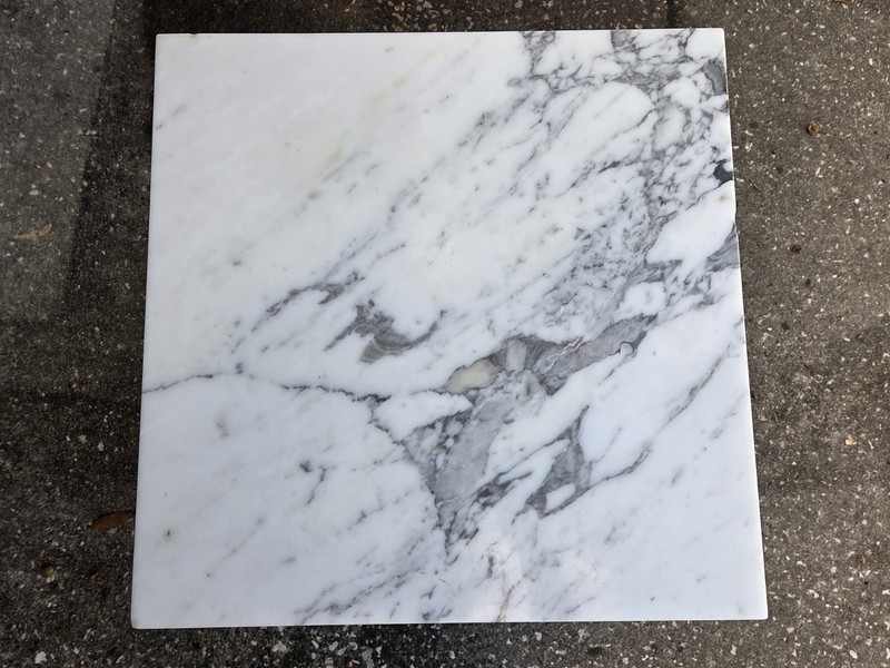 Italian Marble Top Wooden Side Table gallery