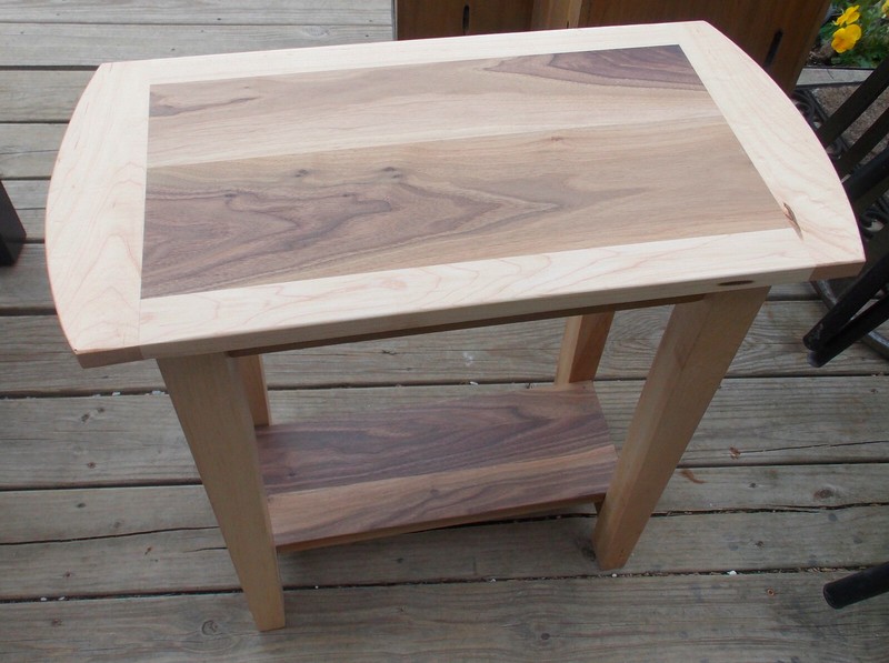 Solid Maple Solid Walnut End Table / Side Table (ET153)