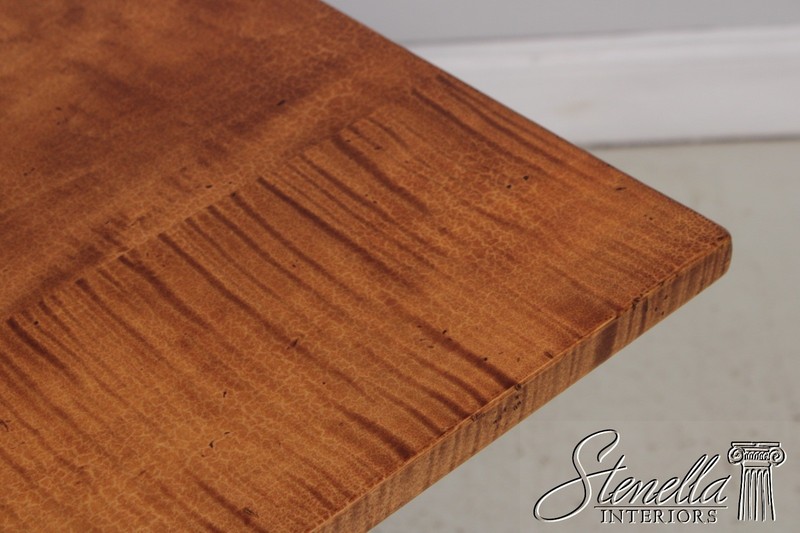L72590: Benchmade Tiger Maple Large Farmhouse Dining Tavern Table gallery