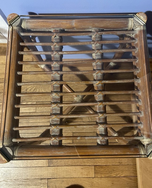 McGuire Rattan Side Table – Elinor McGuire – Vintage gallery