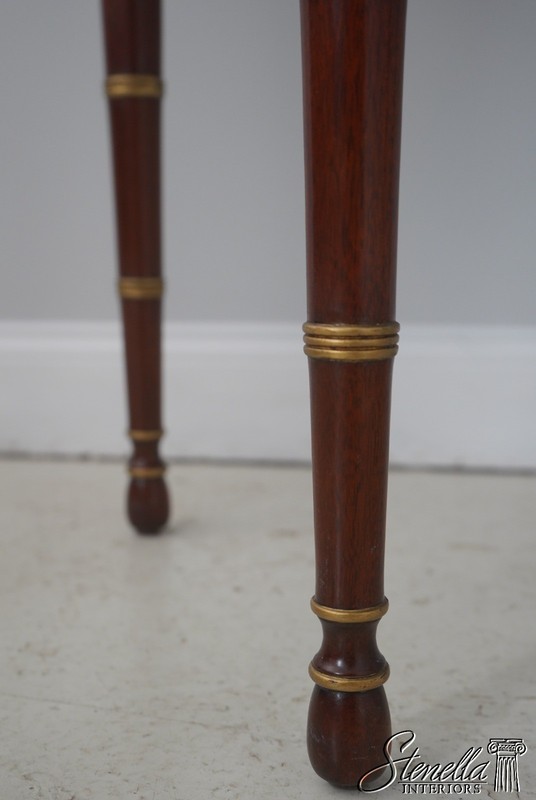 L72012: KINDEL Louis XVI Style Mahogany Demilune Console Table 2 of 2 gallery