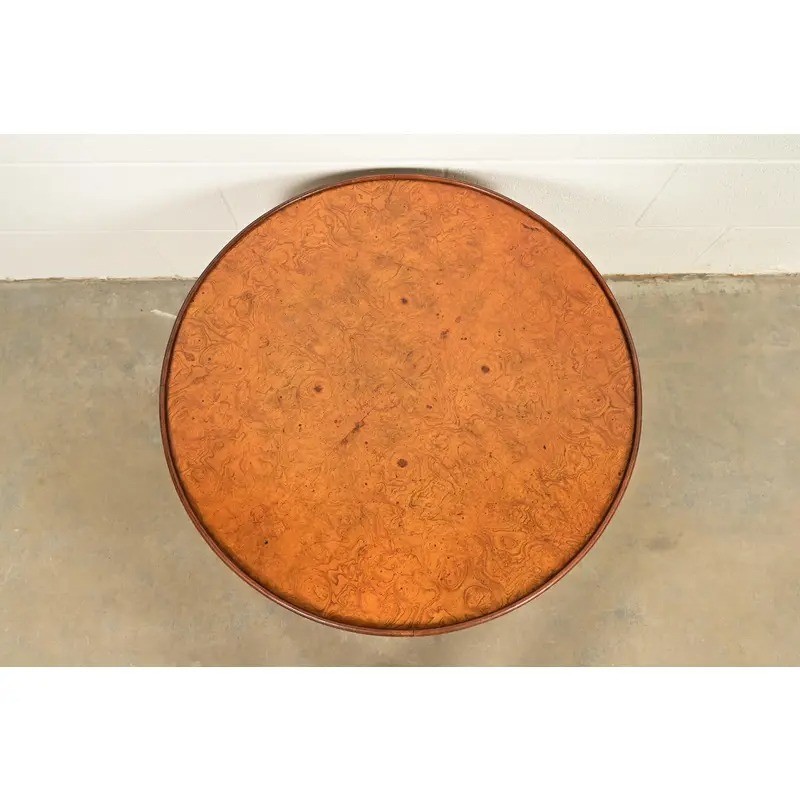 Baker Furniture French Regency Louis XVI Burled Wood Coffee Table, Circa 1960s gallery