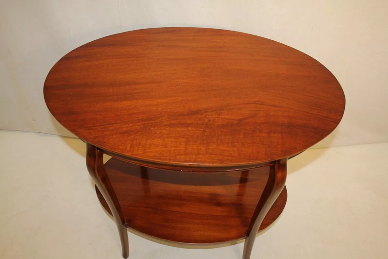 Great Oval Mahogany Side sofa Table, c. 1920 gallery