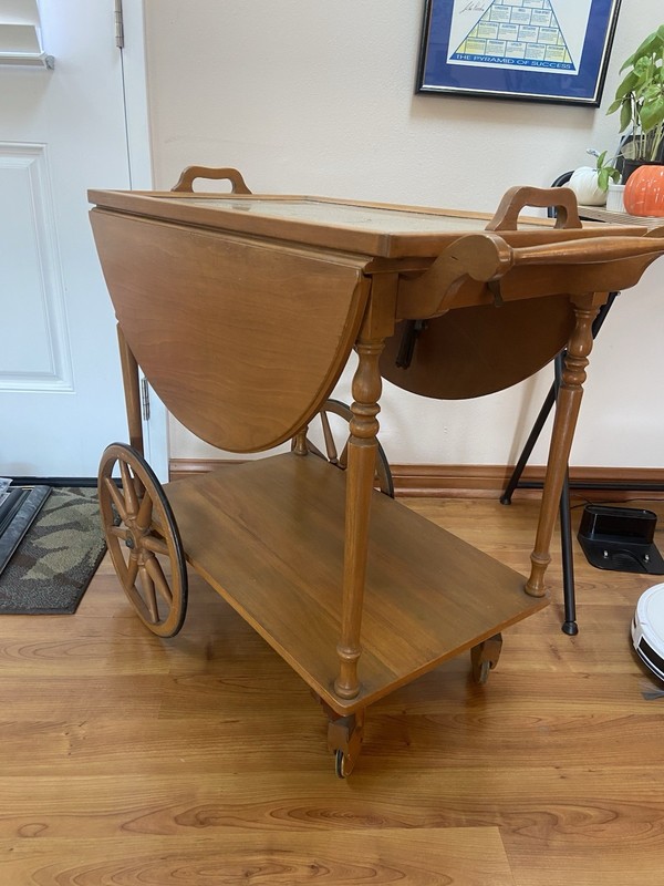 Tea Cart with drop leaves. Mid-century