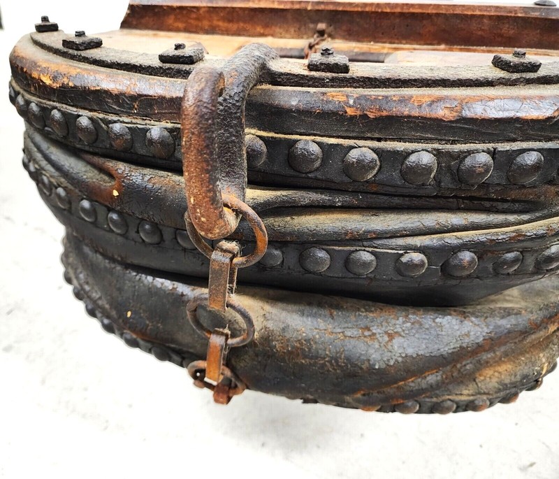 1800s French Blacksmith Bellows Rustic Coffee Table gallery