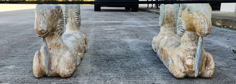 Rams Heads Coffee Cocktail Table Wood gallery