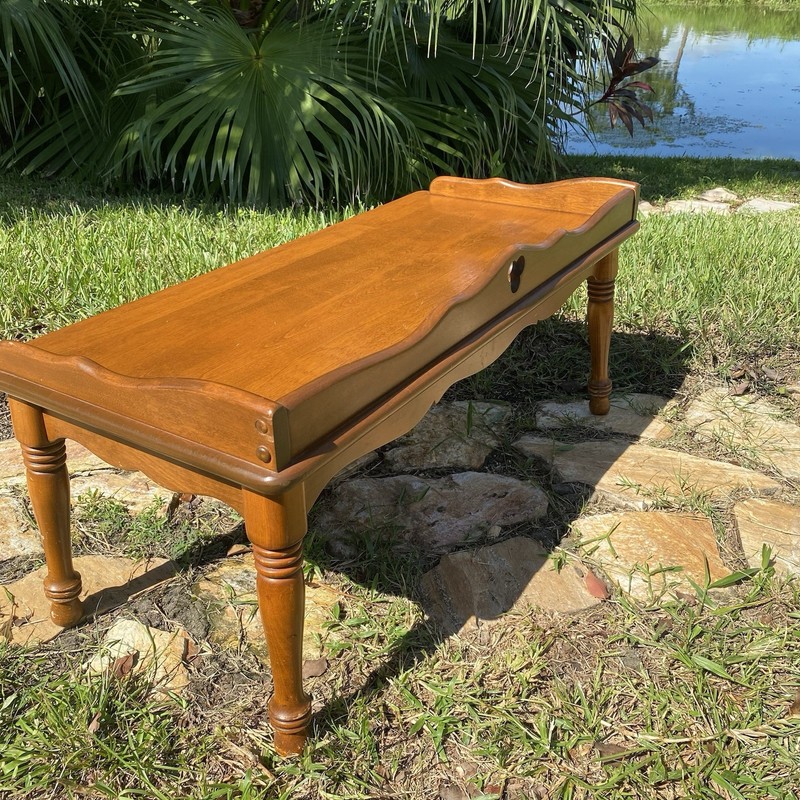 Vintage Baumritter Bench Coffee Table Wood Mid Century Modern gallery