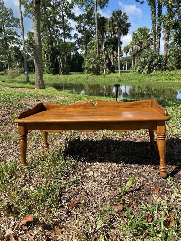 Vintage Baumritter Bench Coffee Table Wood Mid Century Modern
