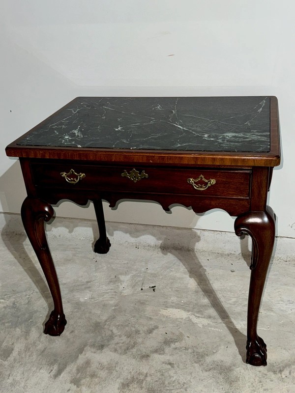 Henkel Harris Ball & Claw Chippendale Mahogany Marble Coffee Table Museum Owned