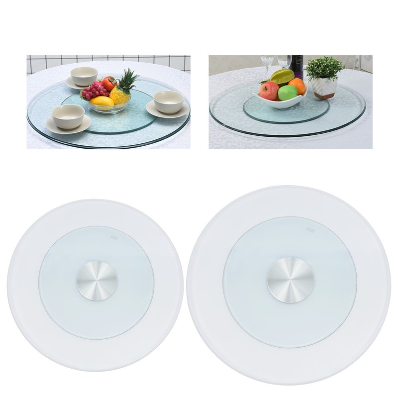 60cm/70cm/80cm Glass Turntable Dining Table Centerpiece gallery