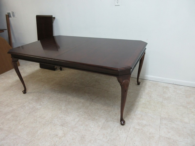 Stanley Cherry Queen Ann Dining Room Banquet Dining Room Table w/ Drawers gallery