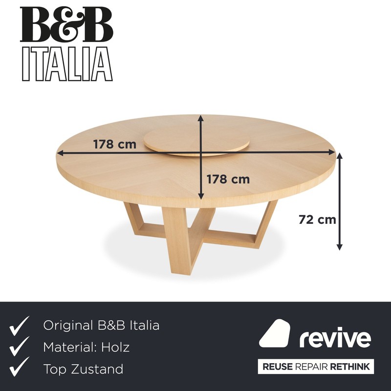 B&B Italia Xilos Maxalto Dining Table Wood Brown Function gallery