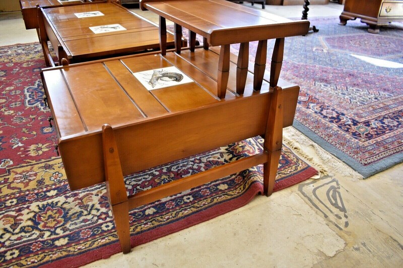 Mid Century Vintage Parlor Set Coffee Table And End Table gallery