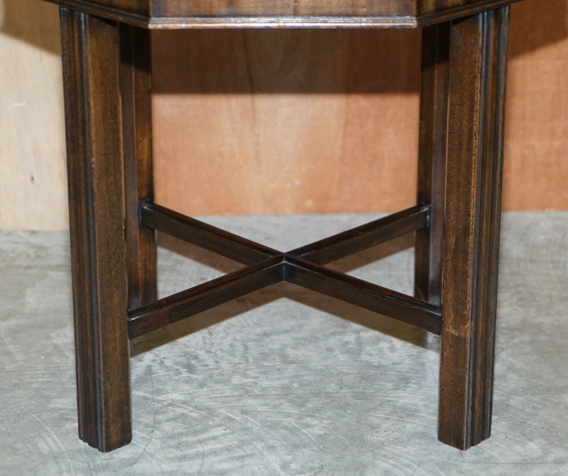 ANTIQUE THOMAS CHIPPENDALE FRET WORK CARVED CARD GAMES TRAY TABLE REMOVABLE TOP gallery