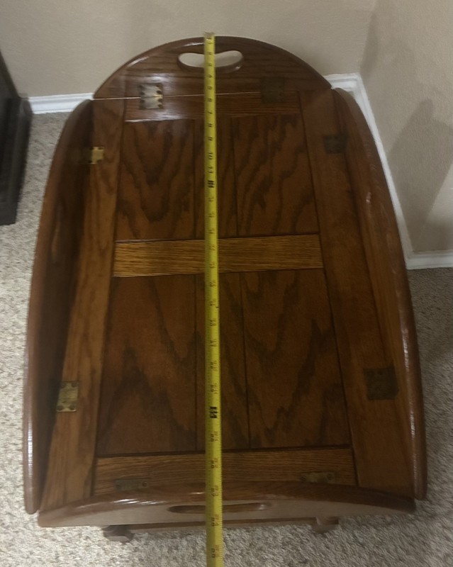 Vintage 35 in BUTLER TRAY/COFFEE TABLE by Grate Hime & Fireplace Centers. gallery