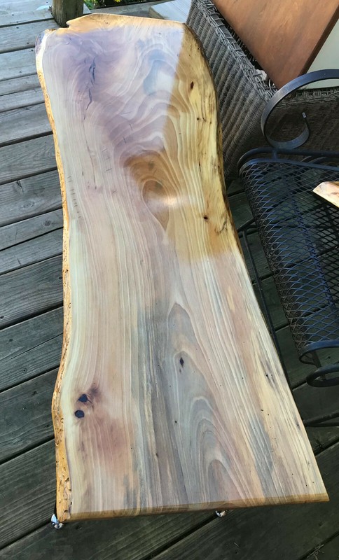 Live Edge Slab Cypress Coffee Table / Bench (CT-112)