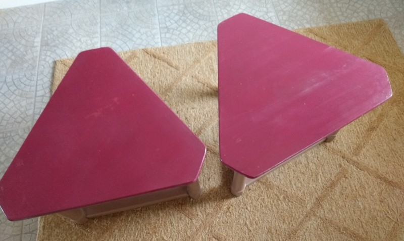 Henredon Circa 70 Collection Set of Two Triangle Cocktail Tables gallery