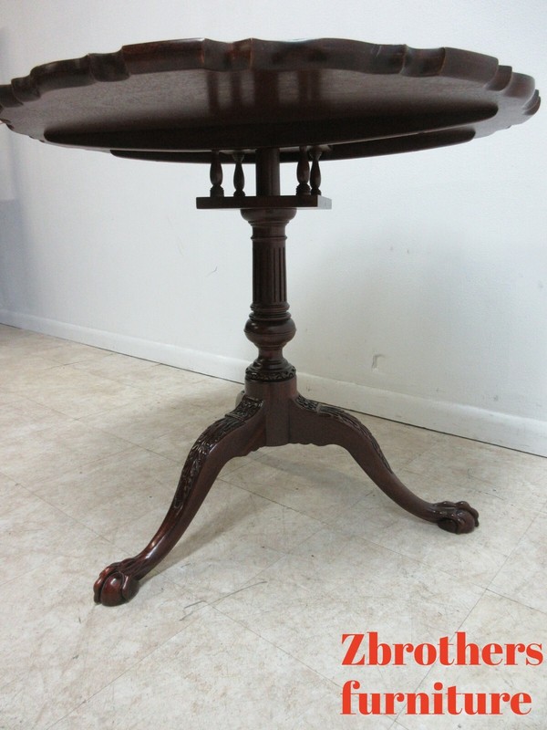 Baker Historical Charleston Mahogany flip Top Center End Table Ball Claw gallery