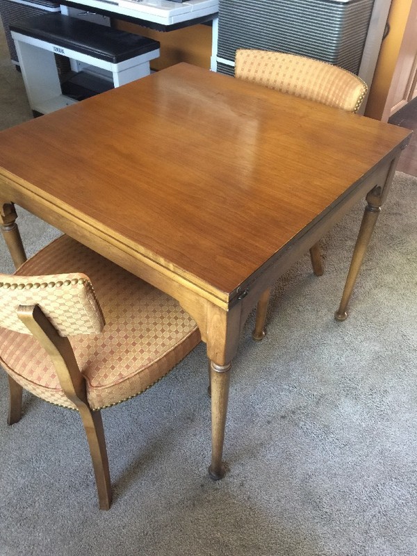 Barnard & Simonds Co. Fold Out Table w/4 Chairs (Solid Wood!)