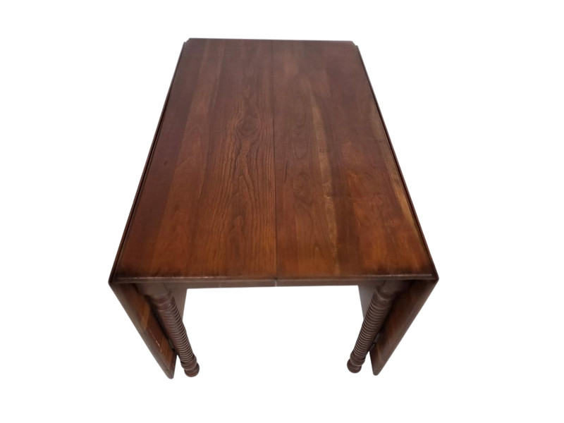 Vintage H Willett Drop Leaf Dining Table Gateleg Solid Wood 71x44 Refinished gallery