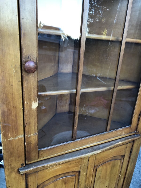 Antique Rock Maple Table and Corner Cabinet gallery