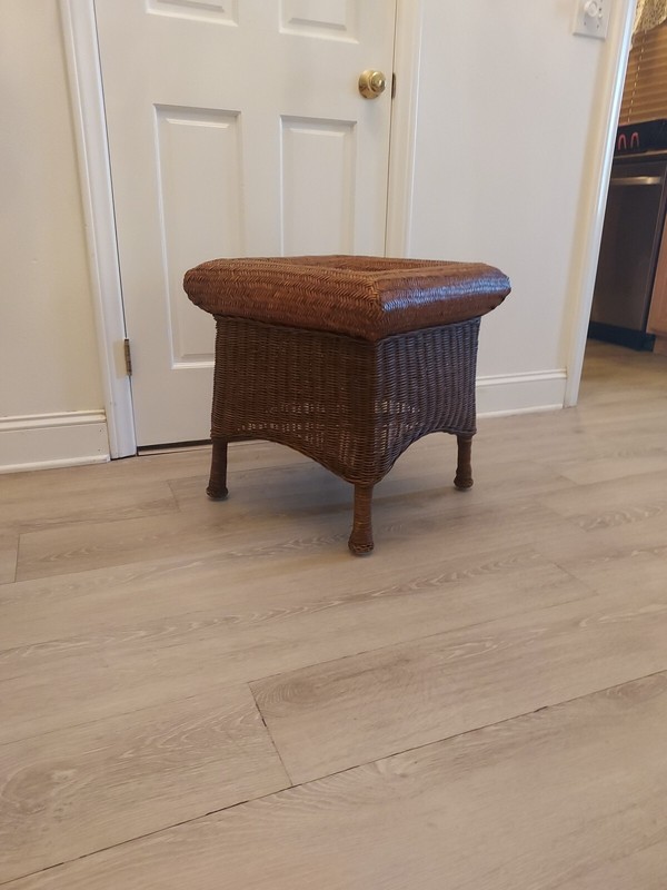 Vintage~Indoor Wicker and Rattan Side Table~ EX CONDITION gallery