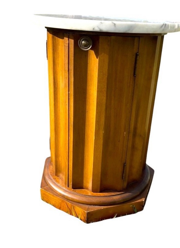 Italian Style Marble Top 2 Door Commode Column Table gallery