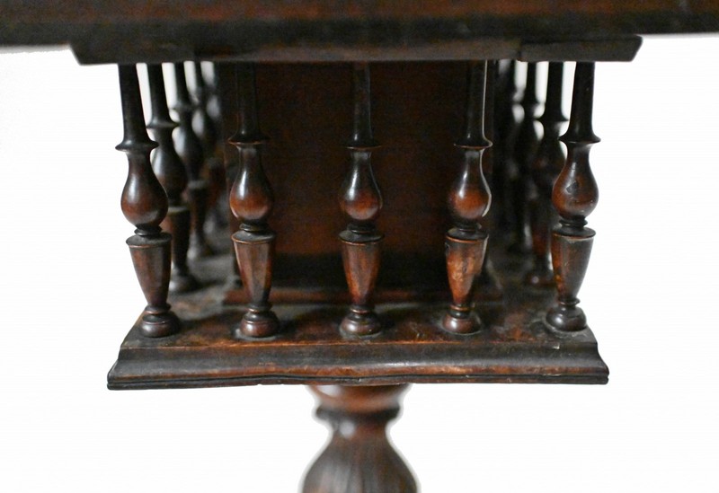 Antique Indian Teapoy Table Carved Padouk Colonial Furniture gallery