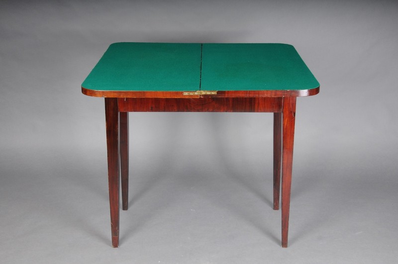 Antique English Console Table Wall-Mounted Card Table, Mahogany gallery