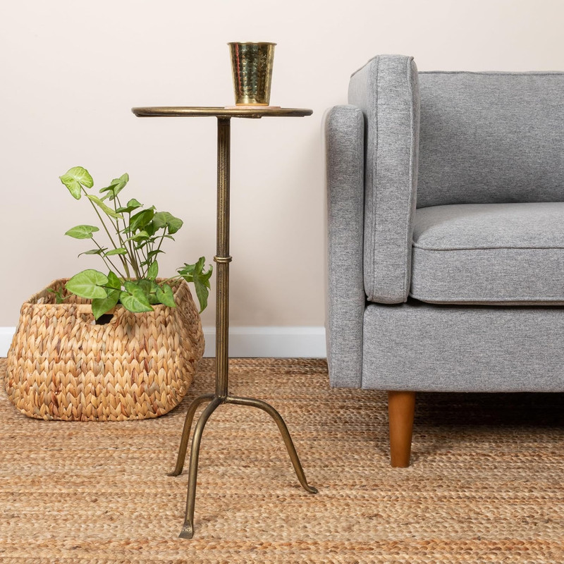 Metal Cocktail, Antique Brass Martini Table gallery