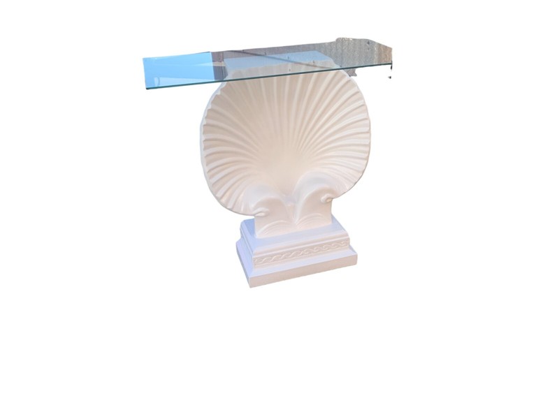 Mid 20th Century Sea Shell Console Table in the Manner of Groult White gallery
