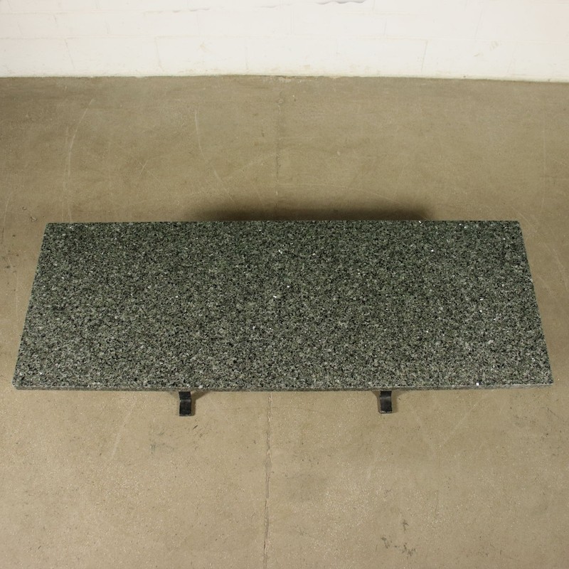 Coffee Table Metal Vintage Marble Top Italy 1970s-80s gallery
