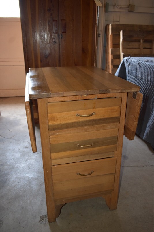 Antique Drop-Leaf Butcher Block Kitchenette Table gallery