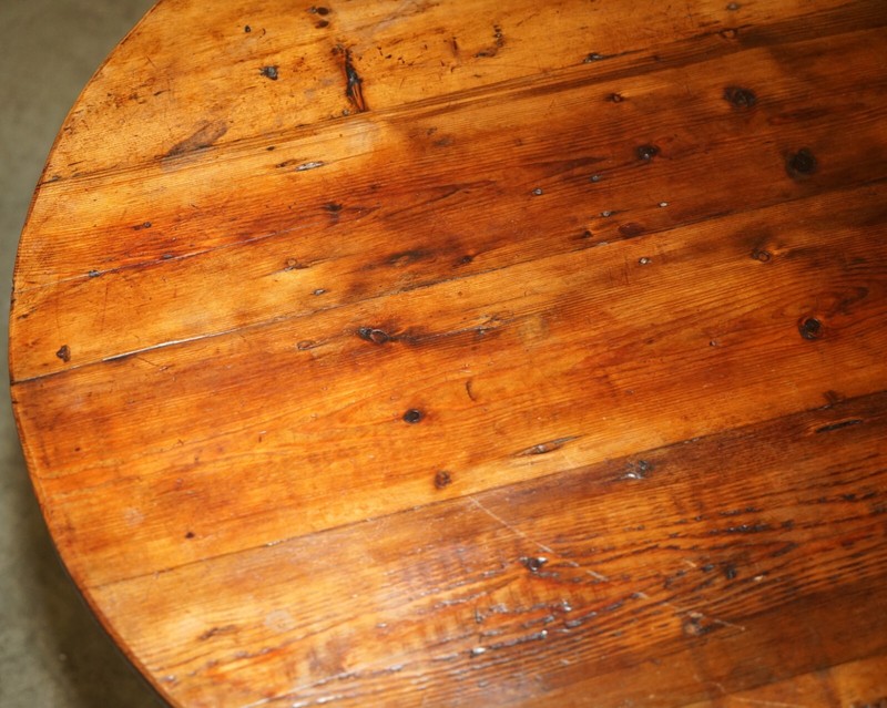 19TH CENTURY PRIMATIVE PINE CRICKET TABLE STUNNING TIMBER PATINA MUST SEE PICS gallery