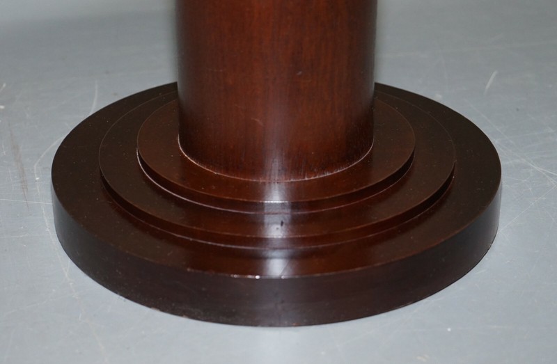 LOVELY WROUGHT IRON STRAP WORK STUDDED MAHOGANY SMALL COFFEE LARGE SIDE TABLE gallery