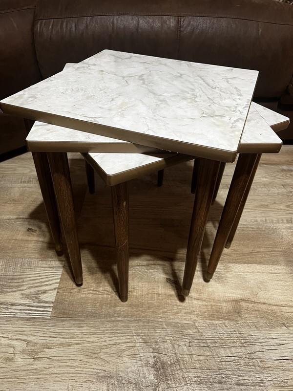 Mid Century Modern Square Stacking/Nesting Tables
