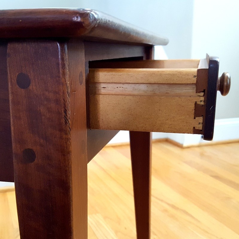 Vintage Shaker/Arts & Crafts Style End Tables Solid Cherry/Mahogany One Drawer! gallery