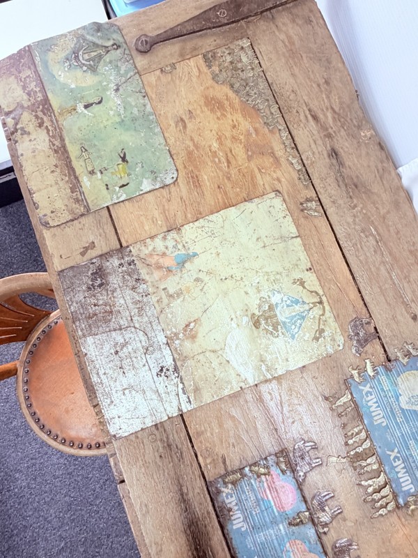 Modern tables made with antique doors gallery