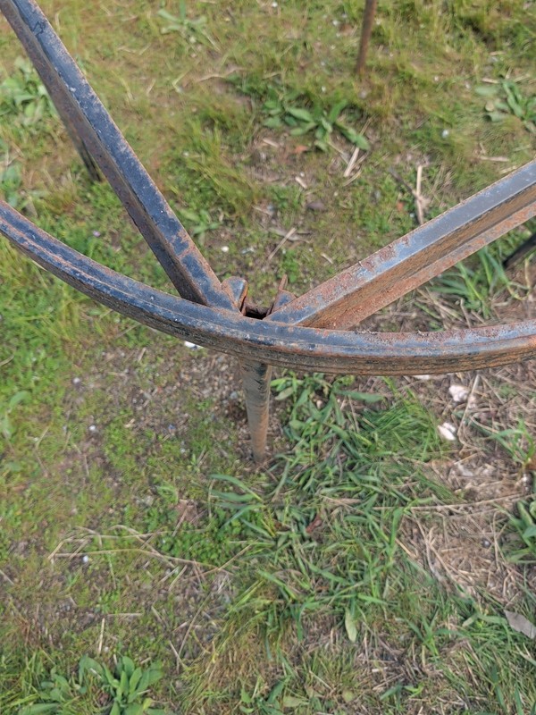 Vintage Metal Folding Table From The Fortys 40s All Intact gallery
